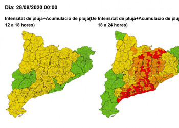 Avís per fortes pluges que poden afectar Abrera 28.08.20