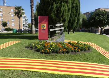 Celebrem l'11 de setembre, Diada Nacional de Catalunya, amb totes les mesures de seguretat establertes per la Covid-19. Ofrena floral al monument de Rafael Casanova