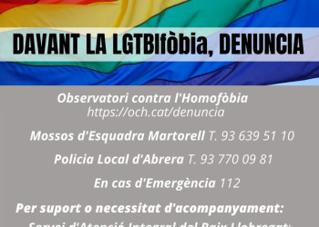 Davant la LGTBI-Fòbia, denuncia!