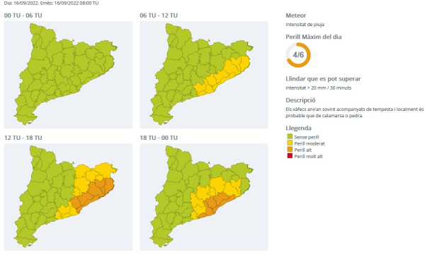 Avís situacio meteorològica de perill per pluges intenses 16-09-22.jpg