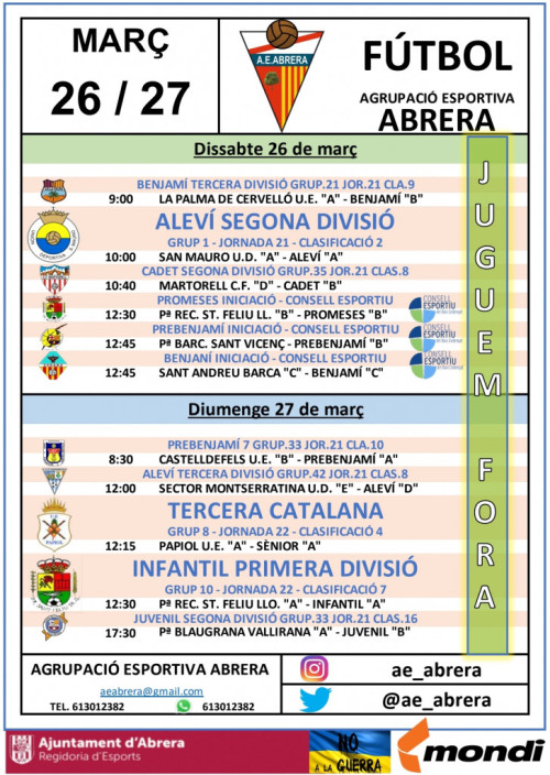 Calendari partits Agrupació Esportiva Abrera cap de setmana 26 i 27 de març - A fora.jpg