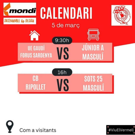 Calendari partits CB Abrera - Diumenge 5 de març a casa.jpeg