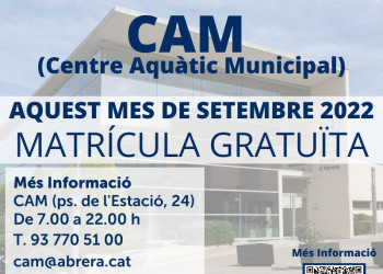 Matrícula gratuïta setembre 2022 - CAM