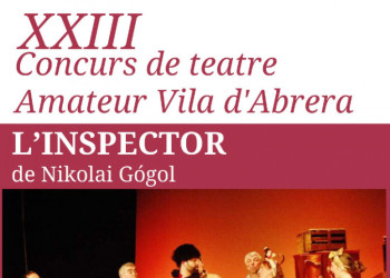 Cartell del Concurs de Teatre Amateur Vila d'Abrera. "L’inspector", 20 de setembre de 2020