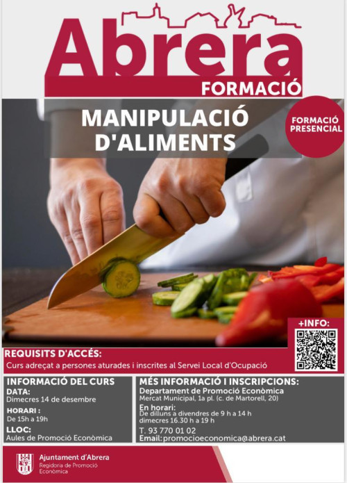 Cartell Curs e Manipulació d'Aliments - 14 desembre 2022.jpeg