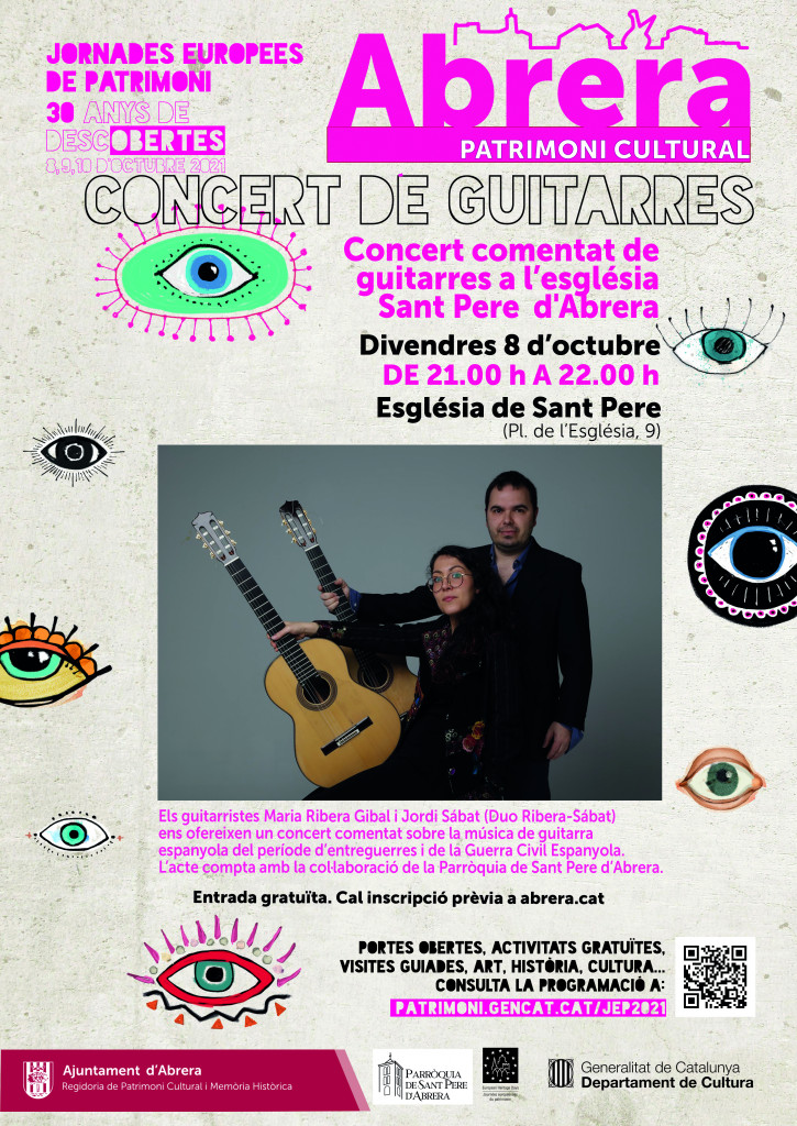 Concert comentat de guitarres amb el Duo Ribera-Sábat, divendres 8 d’octubre