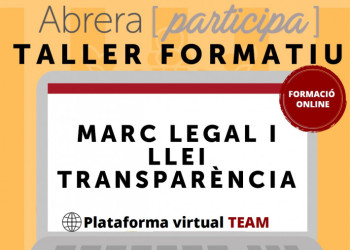 Cartell Taller Associacions Marc i Legal i Llei de Transparència