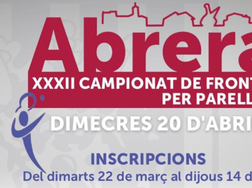 Cartell XXXII Campionat de Frontó per Parelles d'Abrera