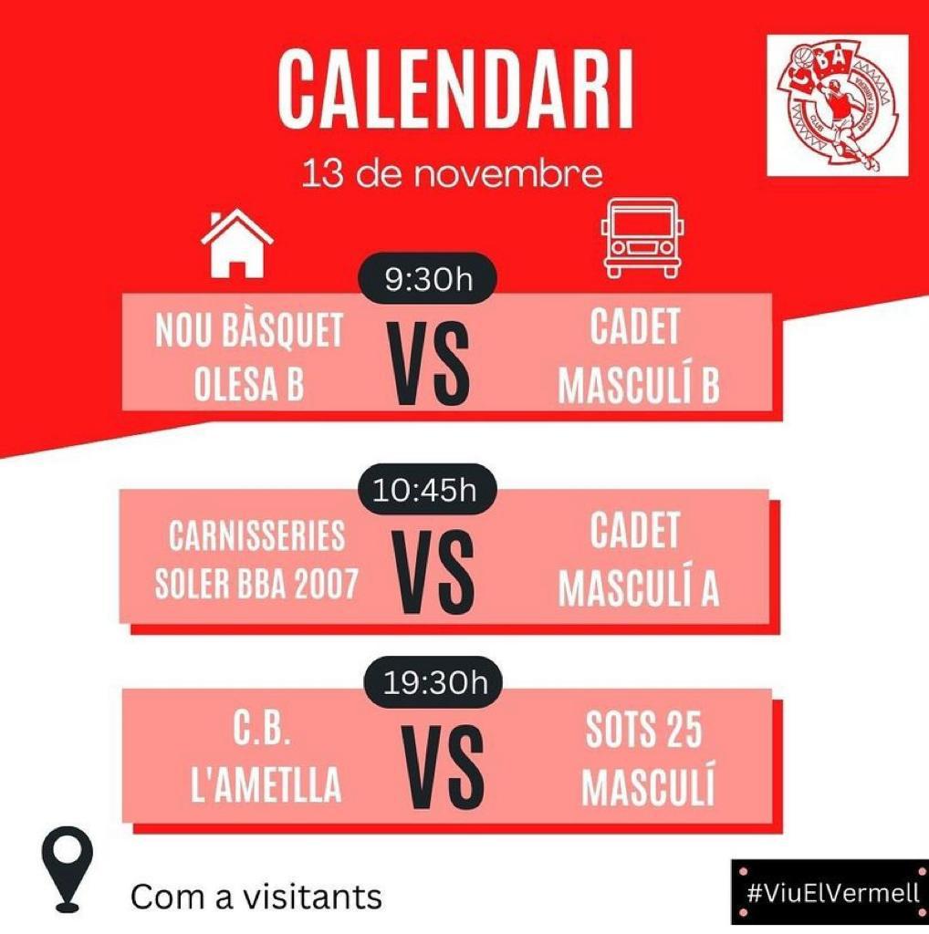 CB Abrera - Calendari partits dissabte 12 i diumenge 13 novembre 2022 - A fora 02