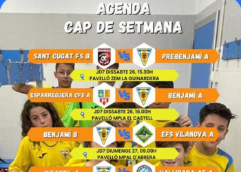 Club Esportiu Futsal Abrera - Calendari partits dissabte 26 i diumenge 27 novembre 2022