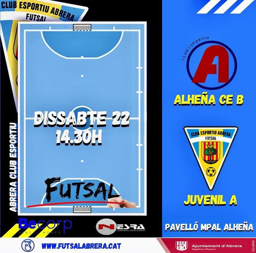 Club Esportiu Futsal Abrera - Partit Juvenil A dissabte 22 de gener de 2022