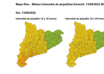 Previsió de pluja pel dimarts 13 de setembre. CECAT