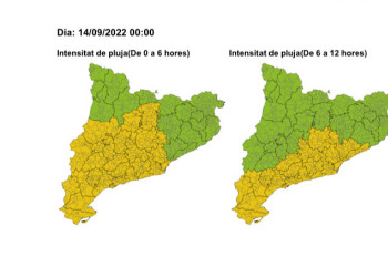 Previsió dimecres 14 de setembre de 2022