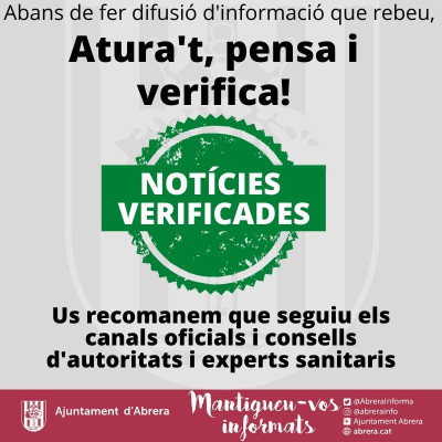 Atura't, pensa i verifica! Notícies verificades