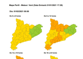 Consells de prevenció davant l'alerta de fort vent que pot afectar Abrera. Dilluns 1 de febrer de 2021