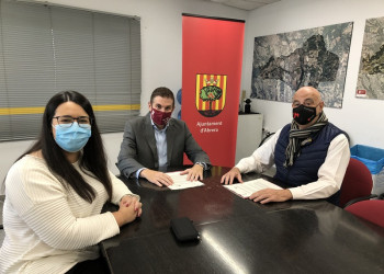 Signem un conveni de col·laboració amb Creu Roja del Baix Llobregat Nord, per al foment del projecte “Donem Suport” d’entrega d’aliments i materials d’higiene