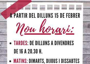 La Biblioteca Josep Roca i Bros d'Abrera torna a obrir en el seu horari habitual d'hivern