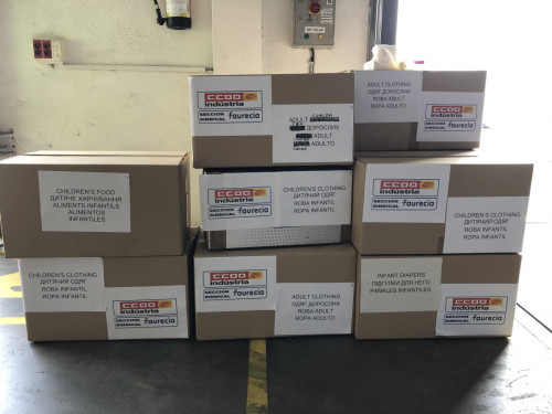 Abrera és solidària! Abrera és solidària! Visita a l'empresa ROR Operador Logístico. Material solidari per a Ucraïna