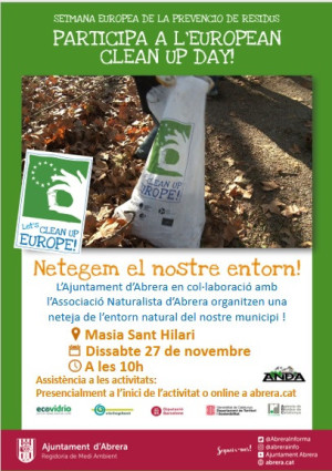 Jornada de neteja Let's Clean Up Europe del dissabte 27 de novembre a l'entorn del riu Llobregat proper a la finca de SAnt Hilari.jpg