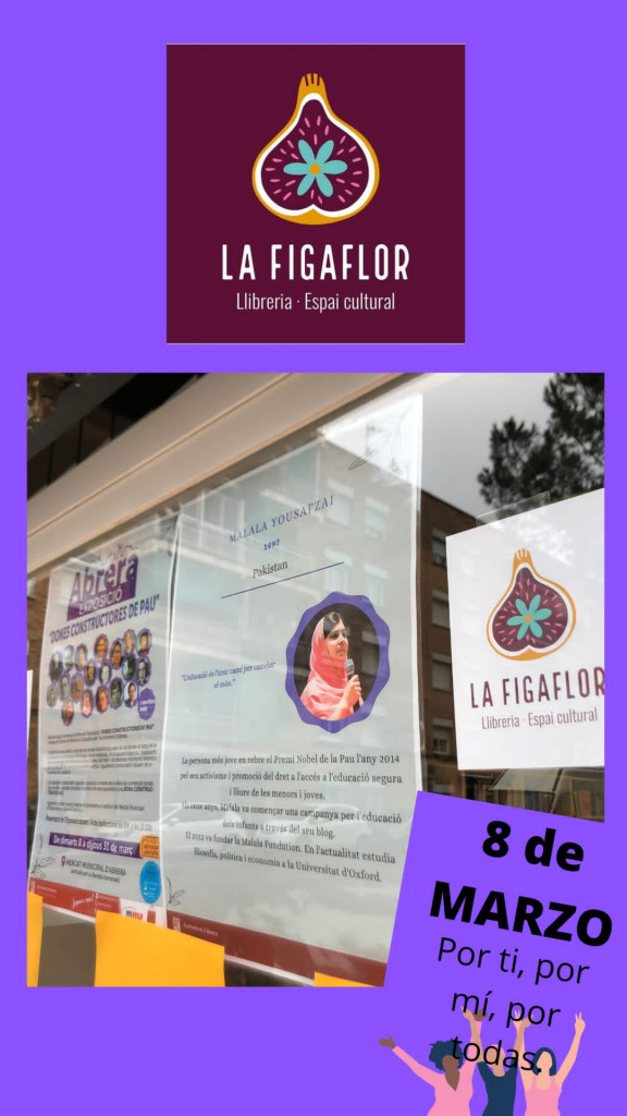 Abrera municipi feminista! Exposició "Dones constructores de Pau" als nostres comerços
