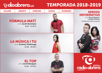 Graella programació Ràdio Abrera 2018-2019