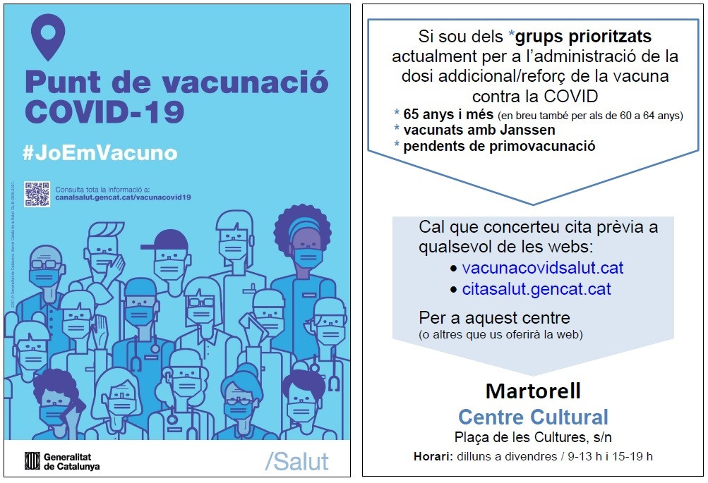 Punt de vacunació Covid-19 Centre Cultural Martorell