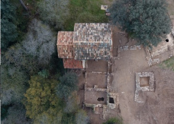 Vista aèria jaciment arqueològic de Sant Hilari d'Abrera