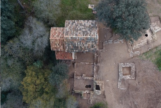 Vista aèria jaciment arqueològic de Sant Hilari d'Abrera