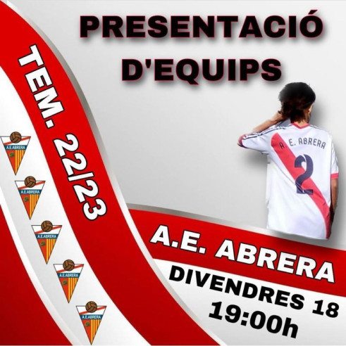 Presentació d'equips de l'Agrupació Esportiva Abrera - divendres 18.11.22 19h