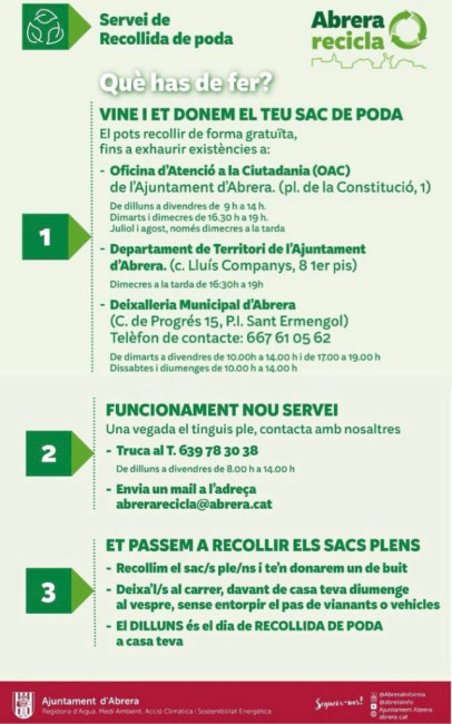 Servei de recollida de la poda