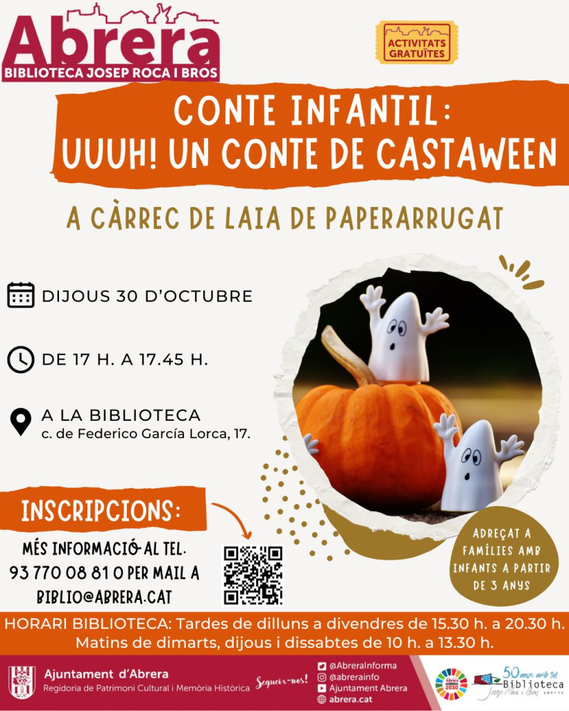 Atenció! La Biblioteca Josep Roca i Bros d'Abrera ha engegat el nou curs amb activitats per a tothom! Preneu nota! Us hi esperem!