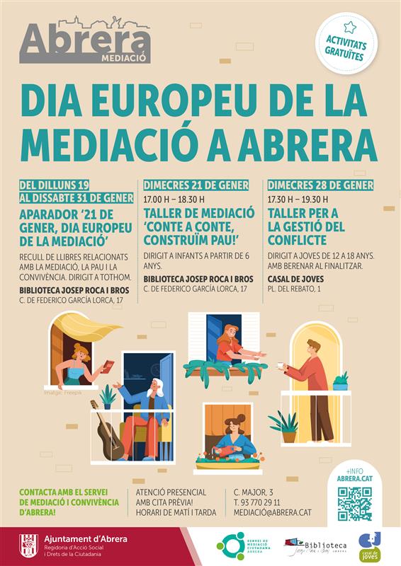 A Abrera commemorem, un any més, el Dia Europeu de la Mediació amb diferents activitats programades