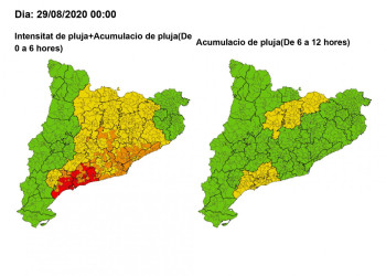 Avís per fortes pluges que poden afectar Abrera 28.08.20