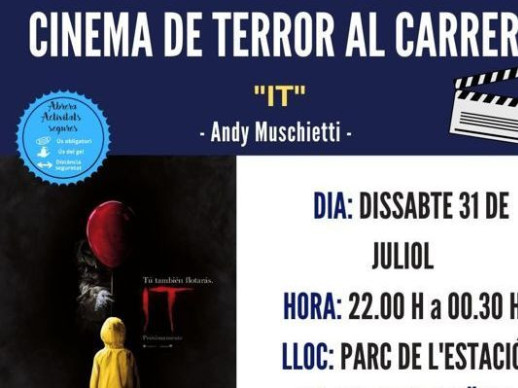 Ei, joves! No us perdeu el cinema jove a la fresca d'aquest proper dissabte amb la projecció d' "It"