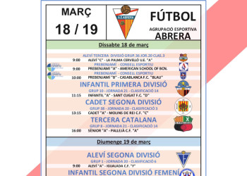 Competicions esportives - AE Abrera 18 i 19.03.23. A CASA