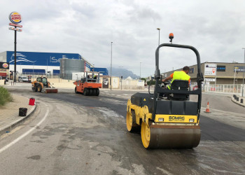 Obres de millora de l'asfalt de l'Avinguda de Ca N'Amat