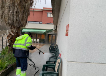 Realitzem tasques de desinfecció de la residència per a gent gran Canigó del nostre municipi