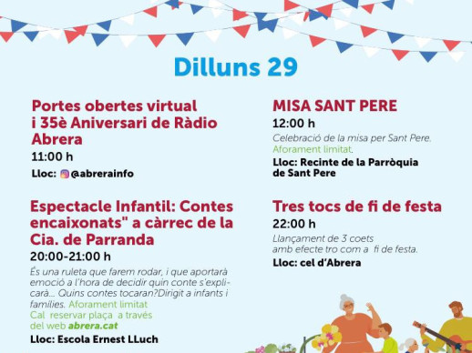 Aquest Sant Pere, Festa a Abrera!