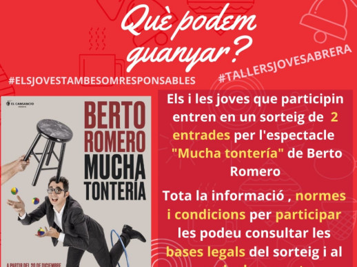El Casal de Joves d'Abrera organitza un sorteig entre el jovent inscrit als tallers joves “#tallersjovesabrera i #elsjovestambesomresponsables”