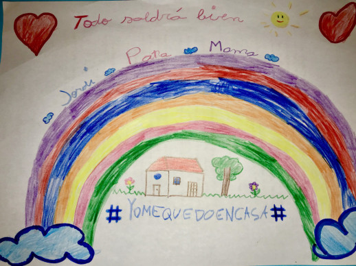 La infància abrerenca omple de colors els balcons i les finestres del municipi! #JoEmquedoaCasa