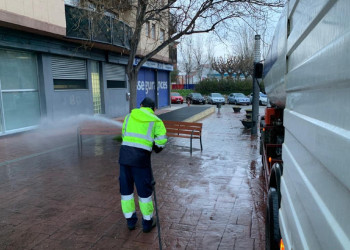 Realitzem treballs de desinfecció a la via pública i a equipaments municipals