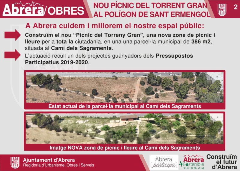 Iniciem les obres de la nova zona de pícnic i lleure de Sant Ermengol d’Abrera