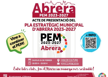Vine a conèixer el Pla Estratègic Municipal 2023-2027 a la Casa de Cultura, el dijous 15 de febrer a les 18 h