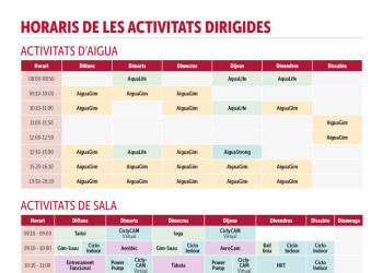 Activitats dirigides CAM Abrera setembre 2026