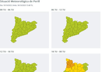 Avís pluja dijous 19-10-23