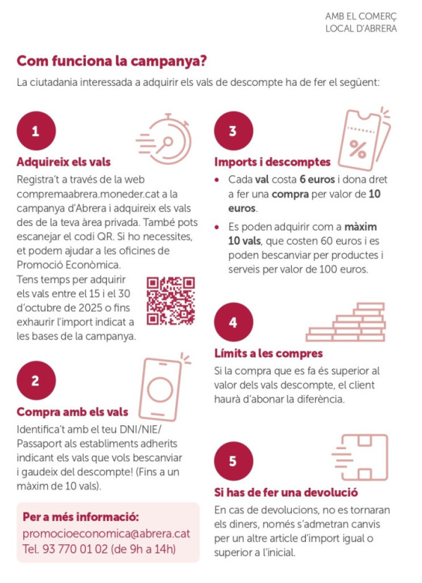 A Abrera impulsem una nova campanya per fomentar el comerç local: 'Comprem a Abrera Online'
