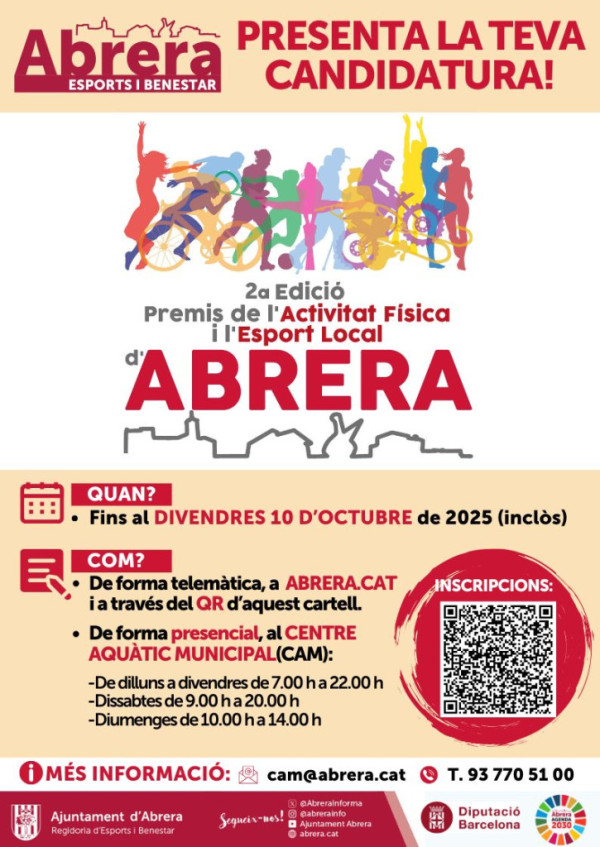 Abrera amb l'esport! Convoquem els 2ns Premis de l'Activitat Física i l'Esport Local