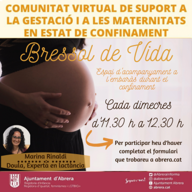Continuem amb les activitats organitzades a Abrera amb la iniciativa del 'Maternem en temps de confinament'.