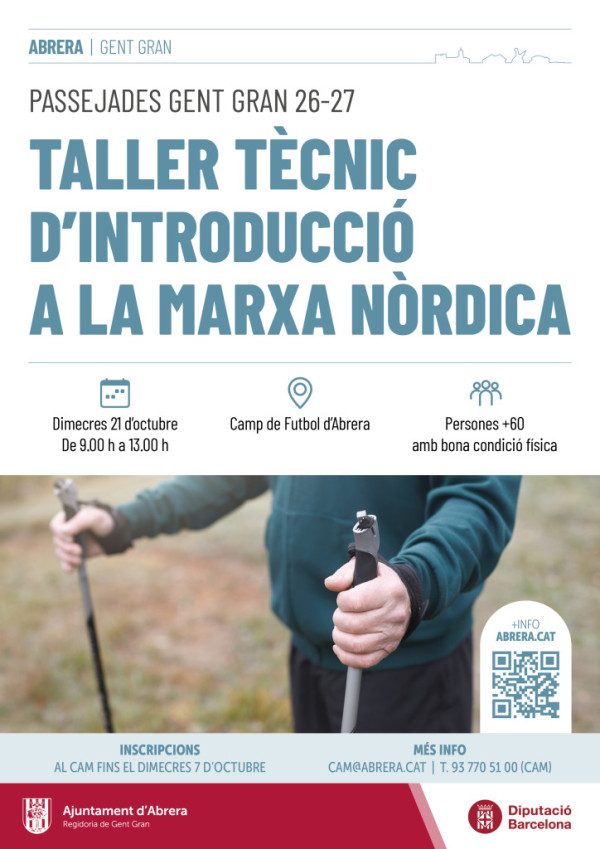 A Abrera fem esport, fem salut! Aquest mes d'octubre iniciem el nou cicle de Passejades per a la Gent Gran, per a persones a partir de 60 anys