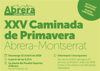 Cartell XXV Caminada de Primavera Abrera-Montserrat